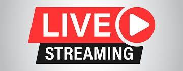 Live streaming icon with play button on red and black background.